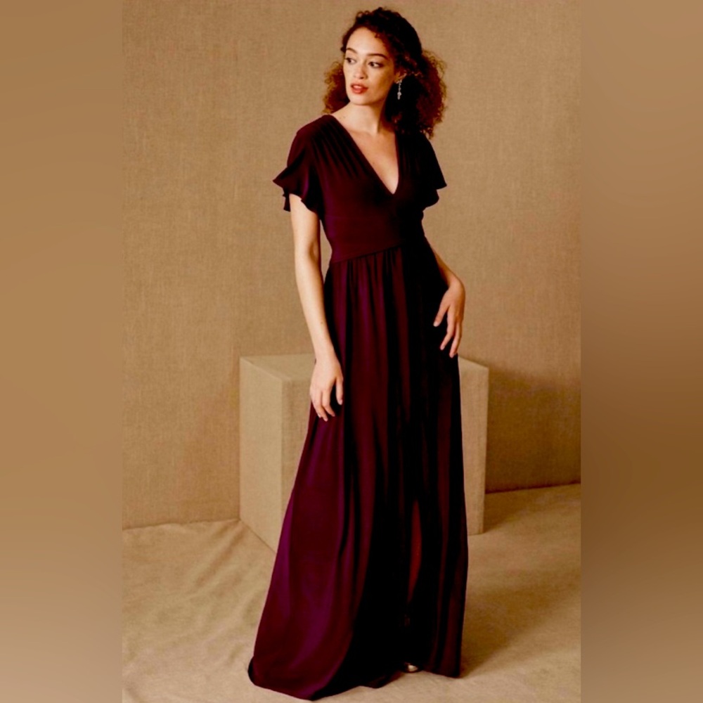 BHLDN Mendoza Dress Plum